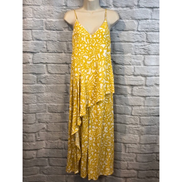 Anthro Maeve Goldenrod Brittany Ruffle Jumpsuit - Picture 3 of 8